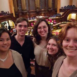 Katy and friends at Concert show in a close-up